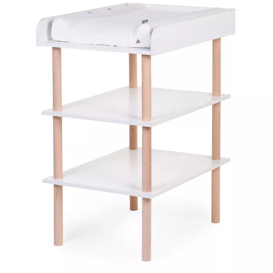 CHILDHOME Wickeltisch weiß natur