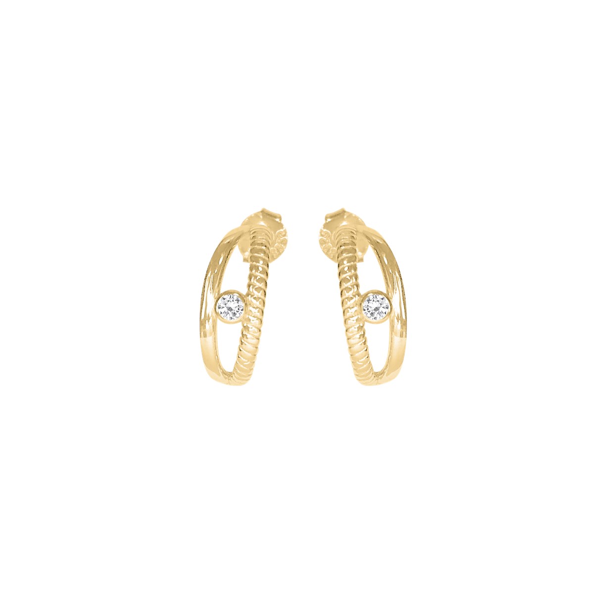 Boucles d'oreilles plaquées or oxyde