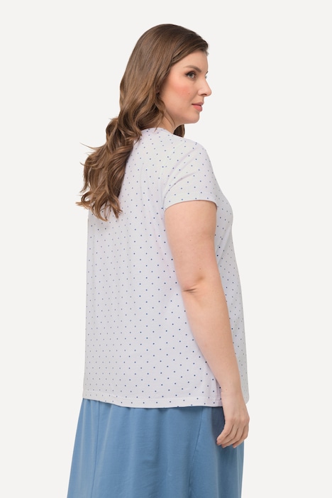 Bellieva-T-Shirts, 2er-Pack, Rundhals, Halbarm, seitl. Raffung, Biobaumwolle, GOTS