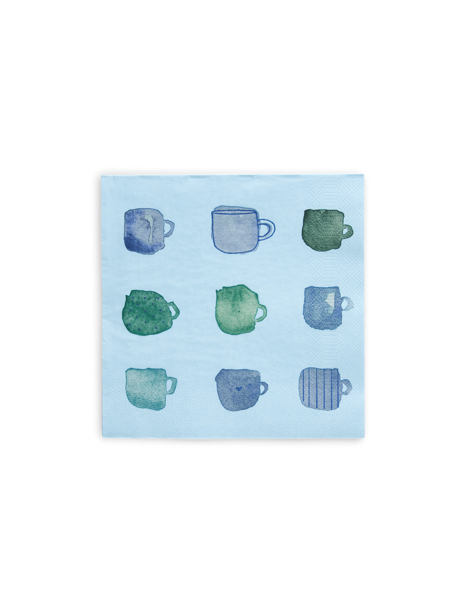 Servietter 33 x 33 cm | Papir. 33 x 33 cm. 20 stk. | Misty Blue, Green