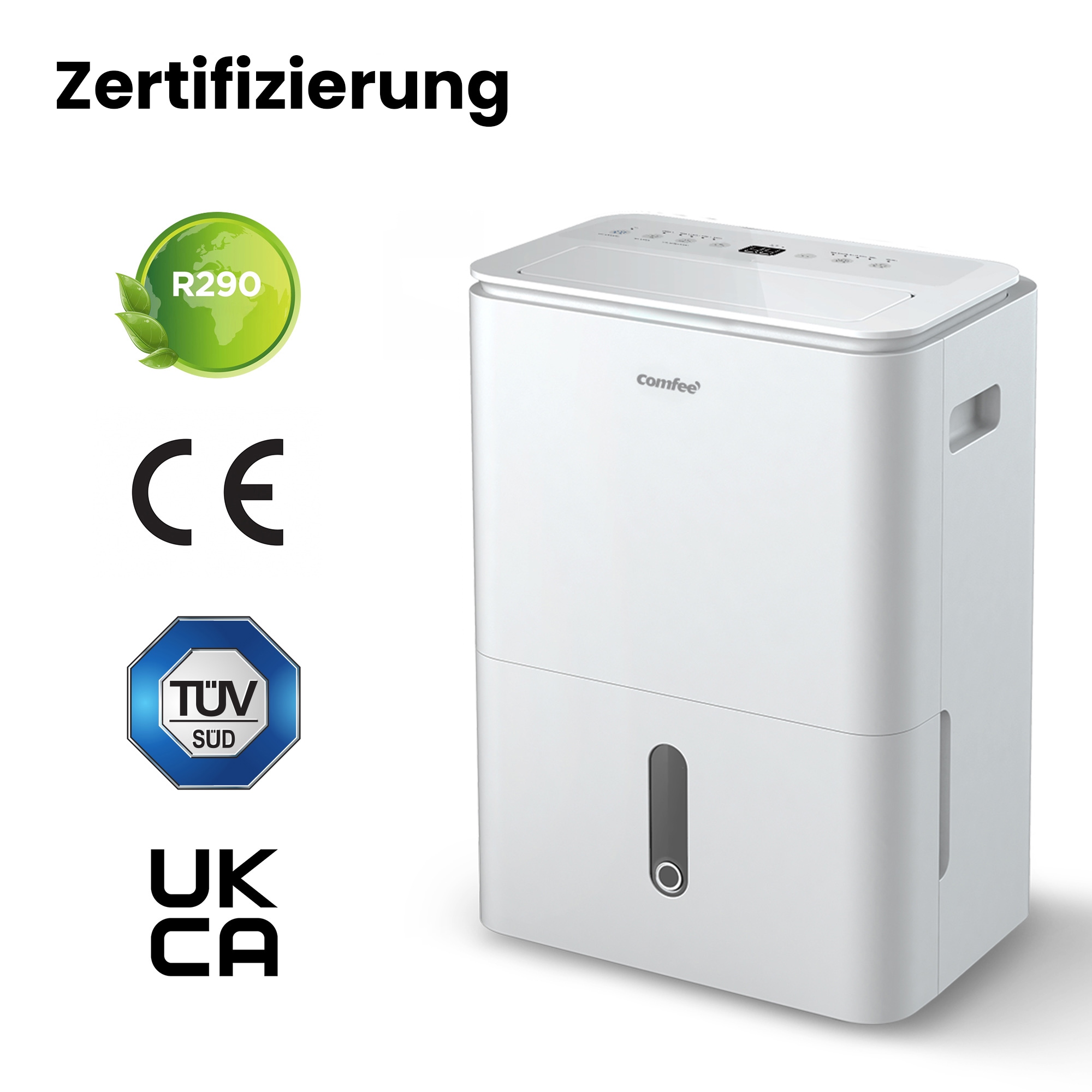 comfee Luftentfeuchter »»Easy Dry 20« geeignet für Räume mit bis zu 52 m²« Entfeuchtung 20 l/Tag Tank 3 l mit Trocknermodus, App -und Sprachsteuerung