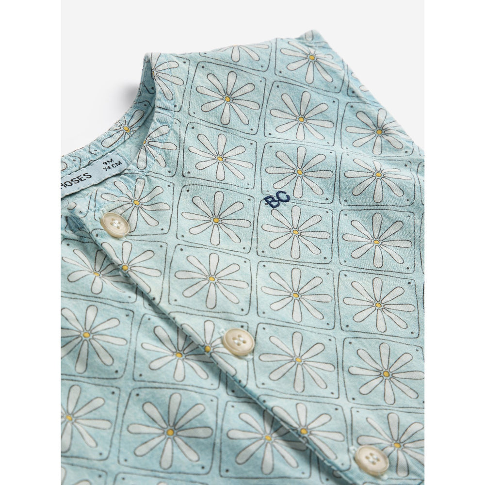 Køb Bobo Choses Light Blue Daisy Mosaic All Over Woven Overall