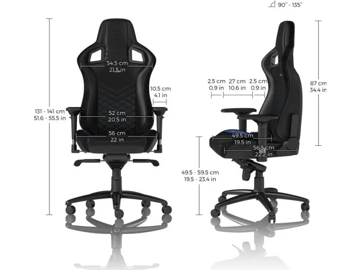 noblechairs EPIC Gaming Stol- sort/blå