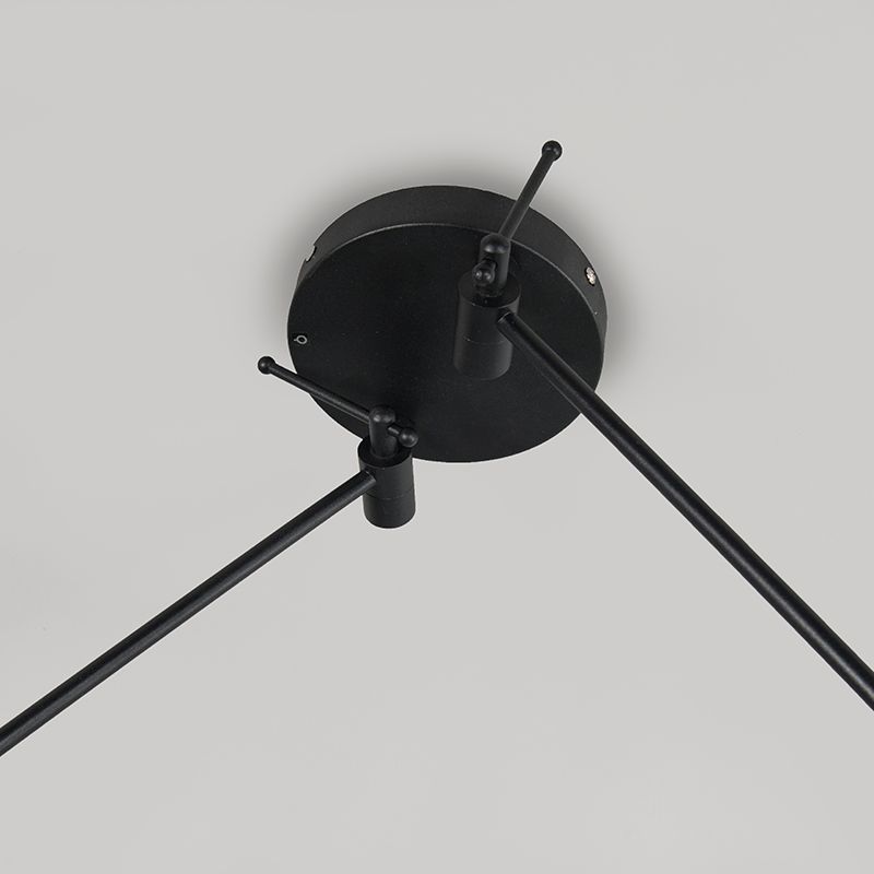 Hanglamp zwart met kap 35 cm groen verstelbaar 2-lichts - Blitz