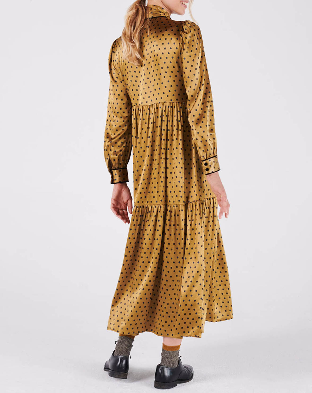 Swildens Robe Carlito à pois mordore