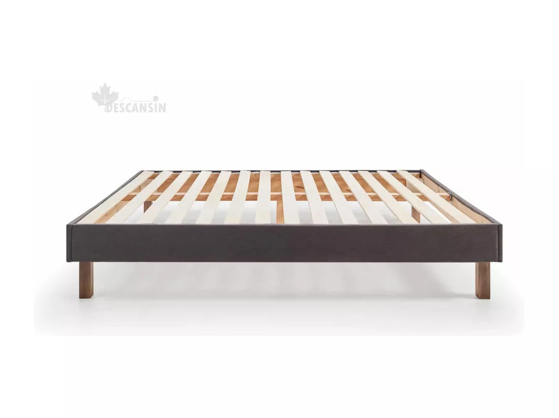 Pack Matelas + Base Rembourrée | 90 x 200 | Gris | Idéal Très épais 22 cm, 7 zones Confort | Base rembourrée silencieuse