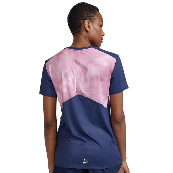 T-shirt running CRAFT PRO HYPERVENT SS TEE W BLAZE/MULTI CONC