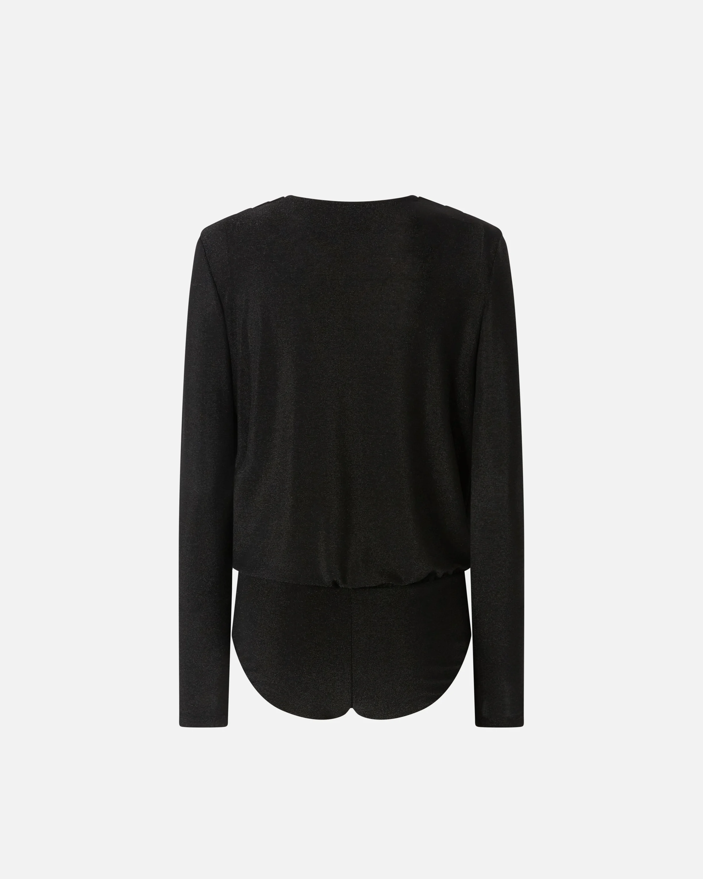 Body drapé lurex métallisée | Noir