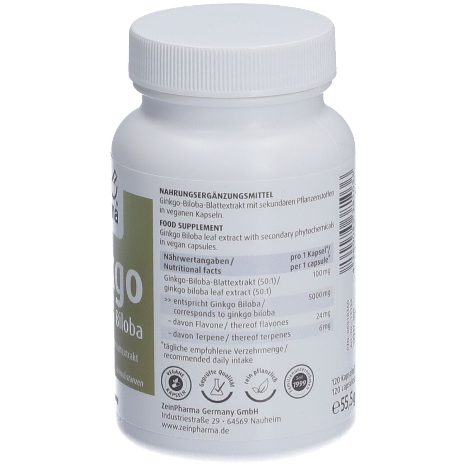 ZeinPharma® Ginkgo Biloba Kapseln 100 mg