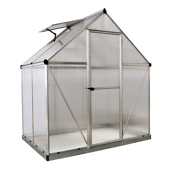 Serre en aluminium et polycarbonate Palram Canopia Mythos gris 6 x 4 m