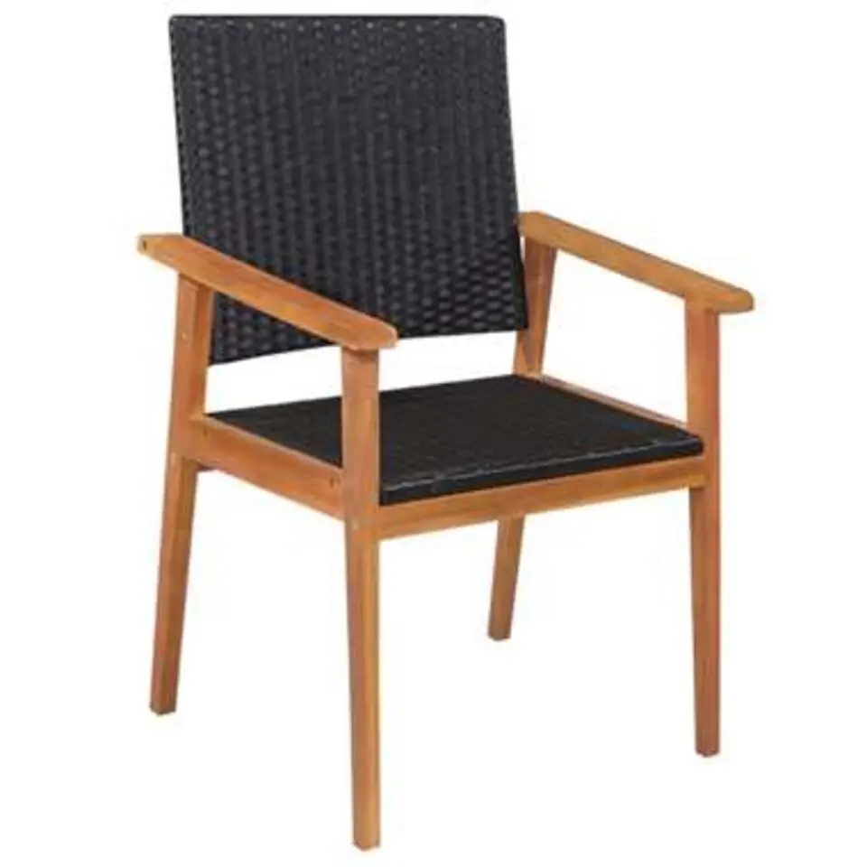 vidaXL - Tuinset - Zwart - Poly rattan