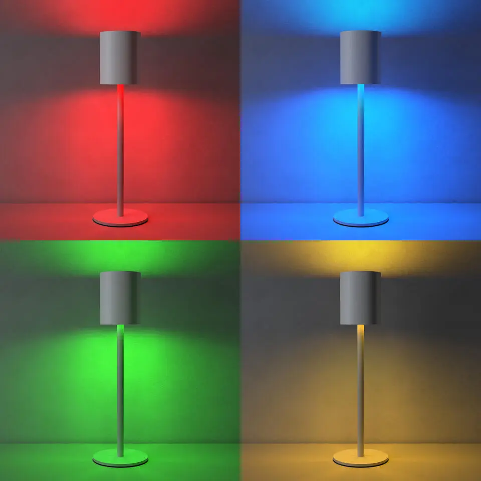 tectake Moderne tafellamp Corly, LED, 7 lichtkleuren, dimbaar, Wit