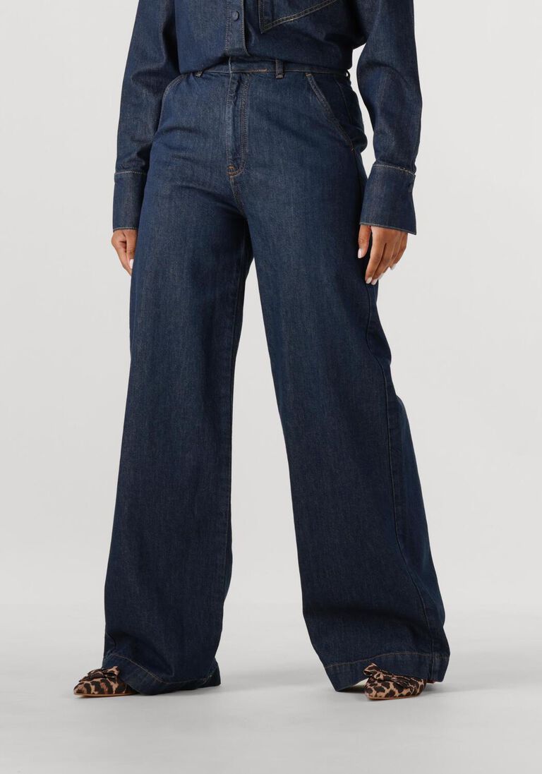 donkerblauwe ibana wide jeans pesha jeans