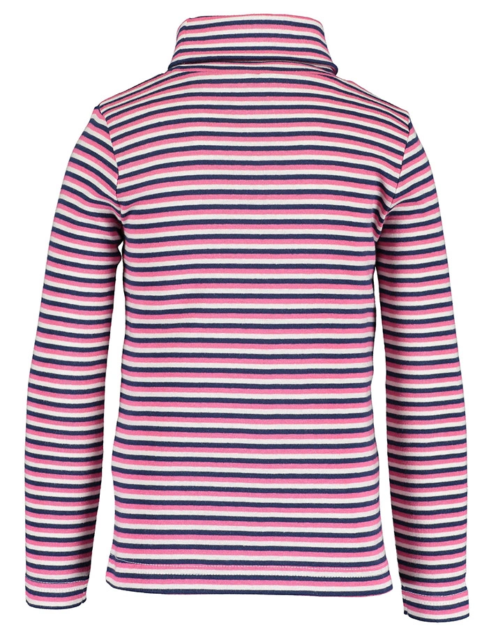 Rollkragen-Langarmshirt FRIENDSHIP gestreift in pink