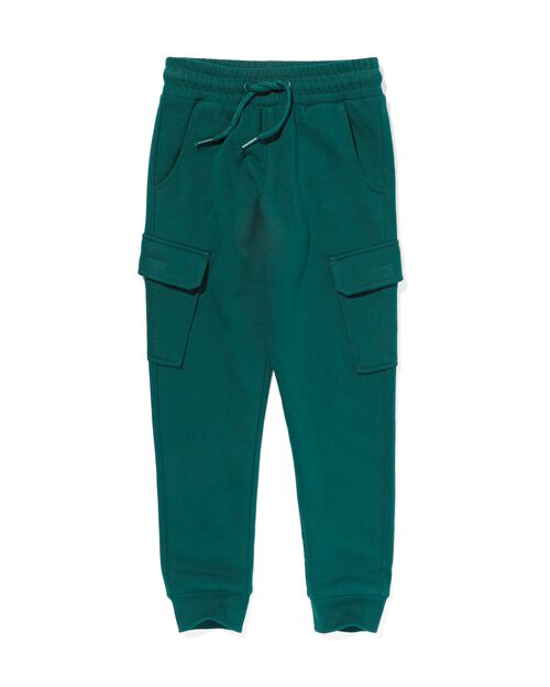 pantalon sweat cargo enfant vert