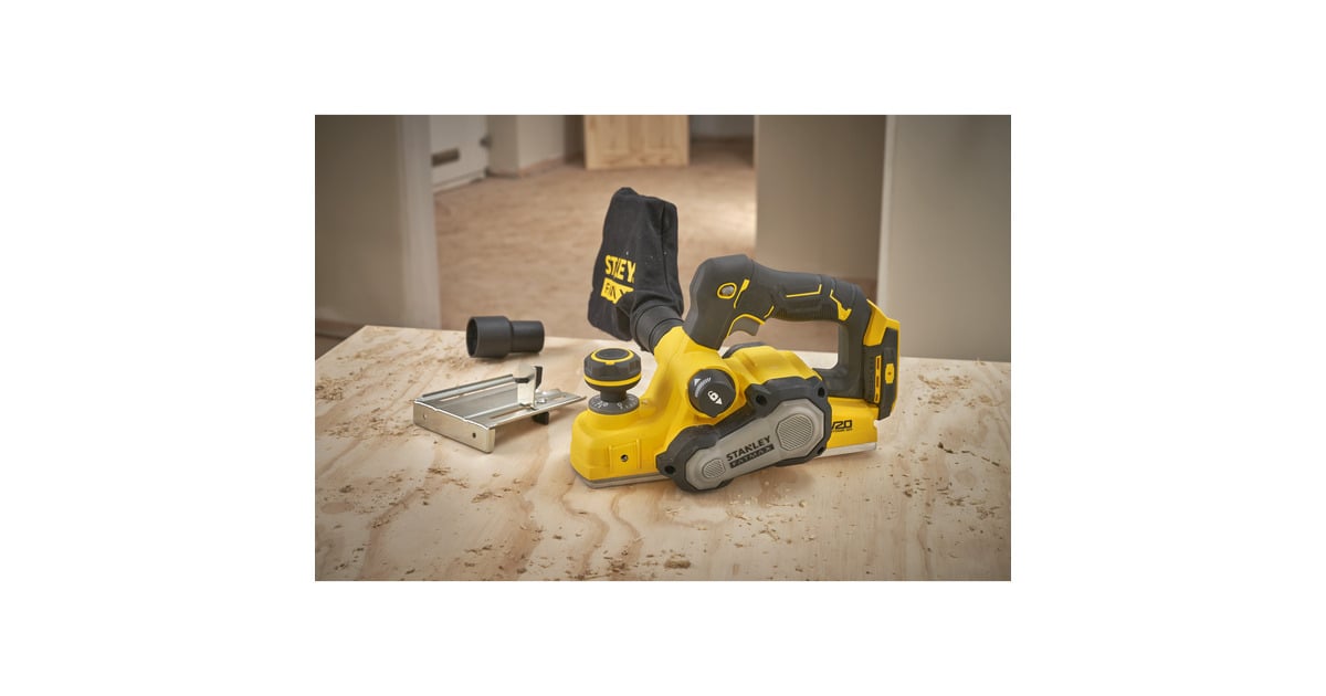 StanleyFATMAX V20 18V Brushless elektrische schaafmachine  (Zwart/geel, Accu en oplader niet inbegrepen)