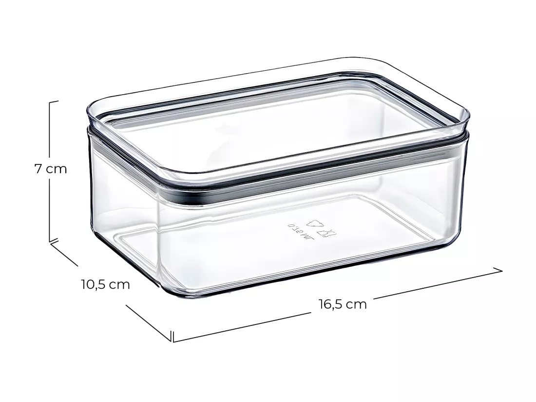 Petit récipient alimentaire hermétique rectangulaire 10,5x16,5x7,5cm 7house
