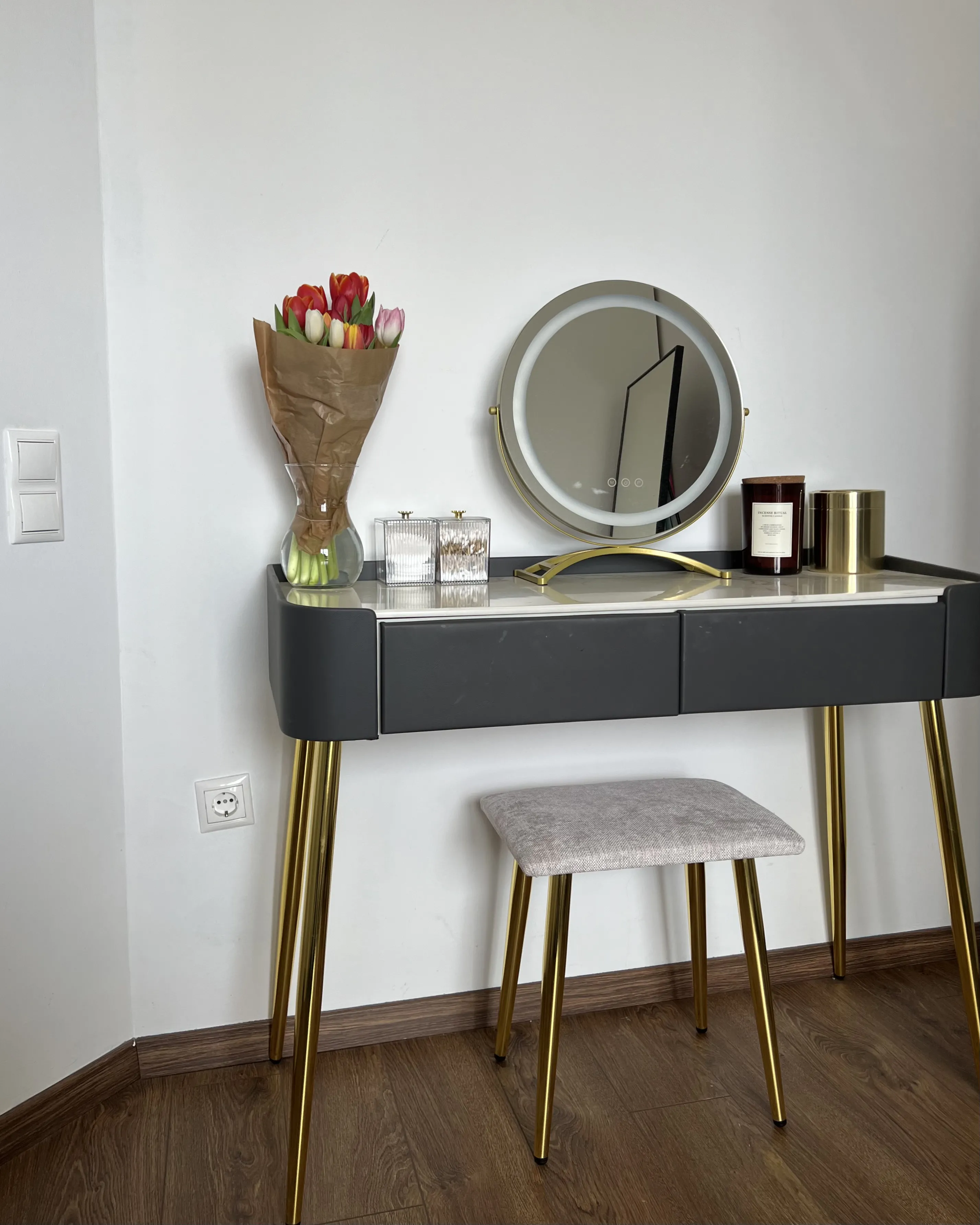 Kaptafel SURIN LED Grijs