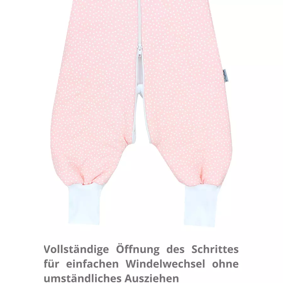 TupTam Winter Babyschlafsack mit Beinen 2,5 Tog pastellrosa