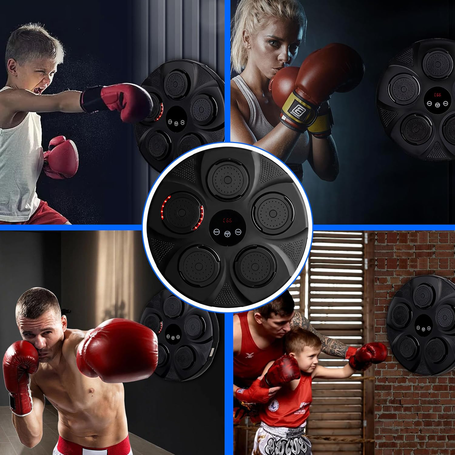 Elektronische USB Box Maschine LED Bluetooth Musik Boxing Automat - Schwarz
