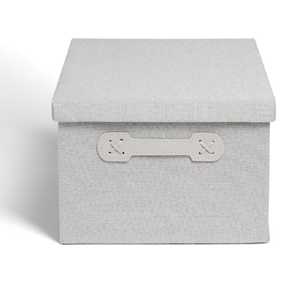 Boîte de rangement coton imprimé fleuri 40,5xH18x26,5cm