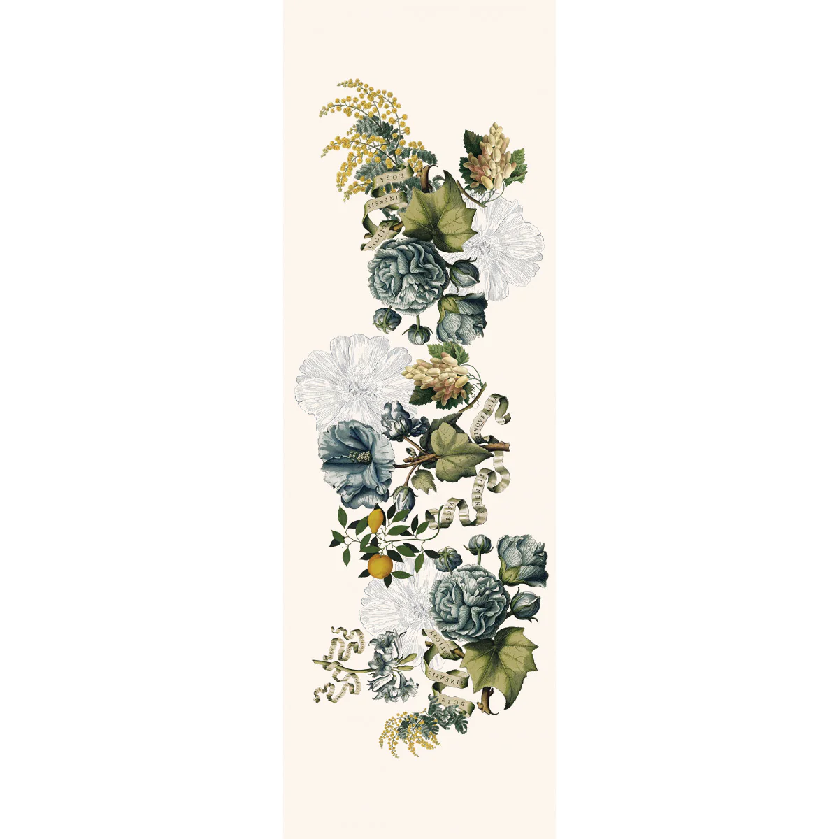Chemin de table pur lin multicolore 50X155 Garnier Thiebaut
