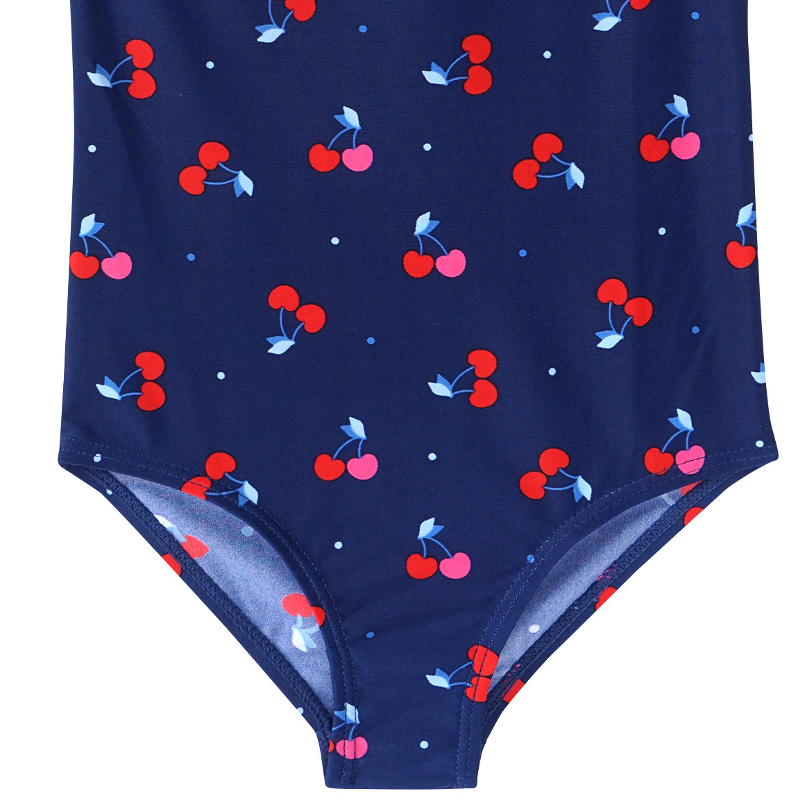 Topomini Baby Badeanzug mit Kirsch-Allover dunkelblau / rot