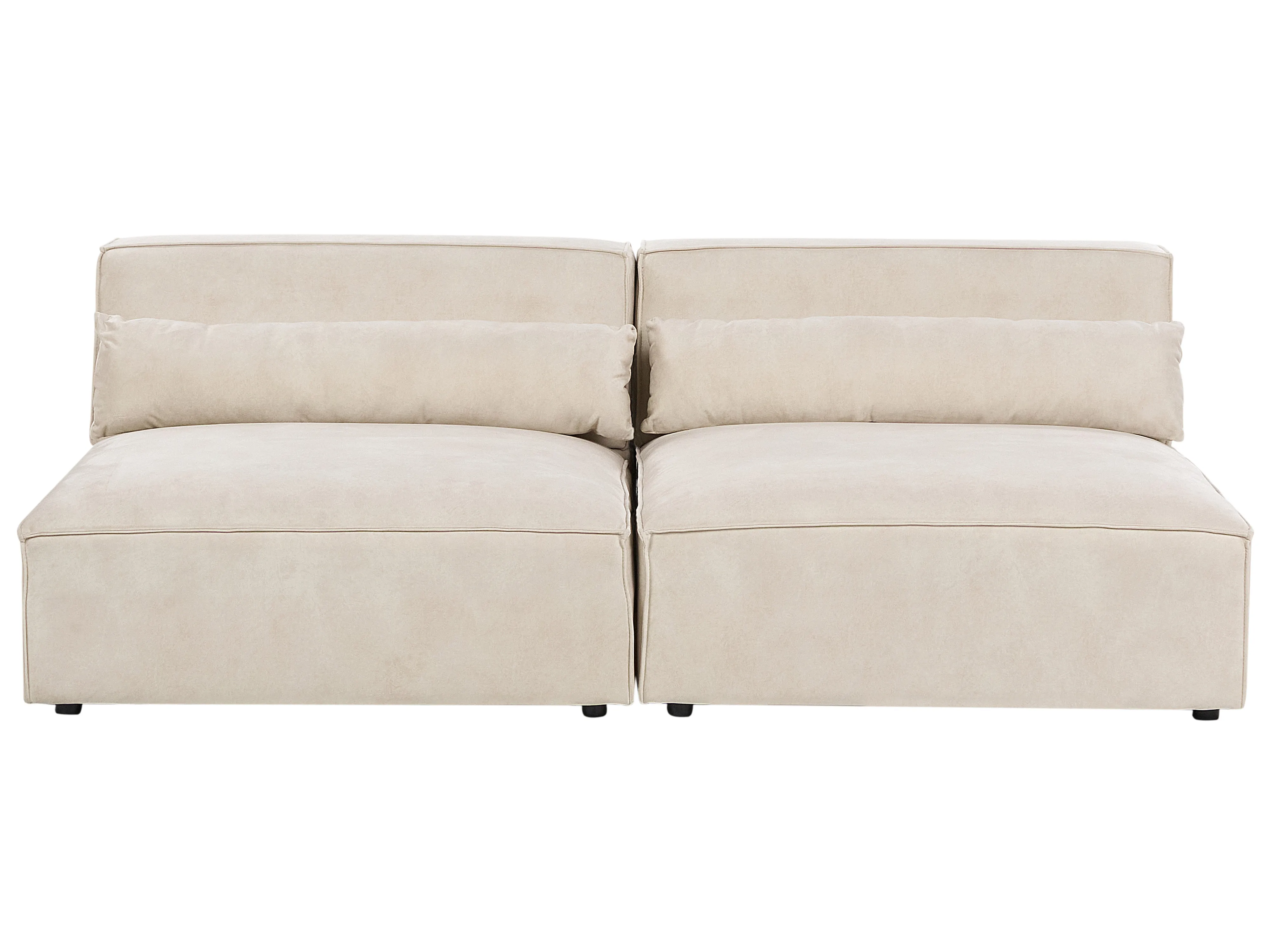 Modulaire bank 2-zits HELLNAR Fluweel Lichtbeige