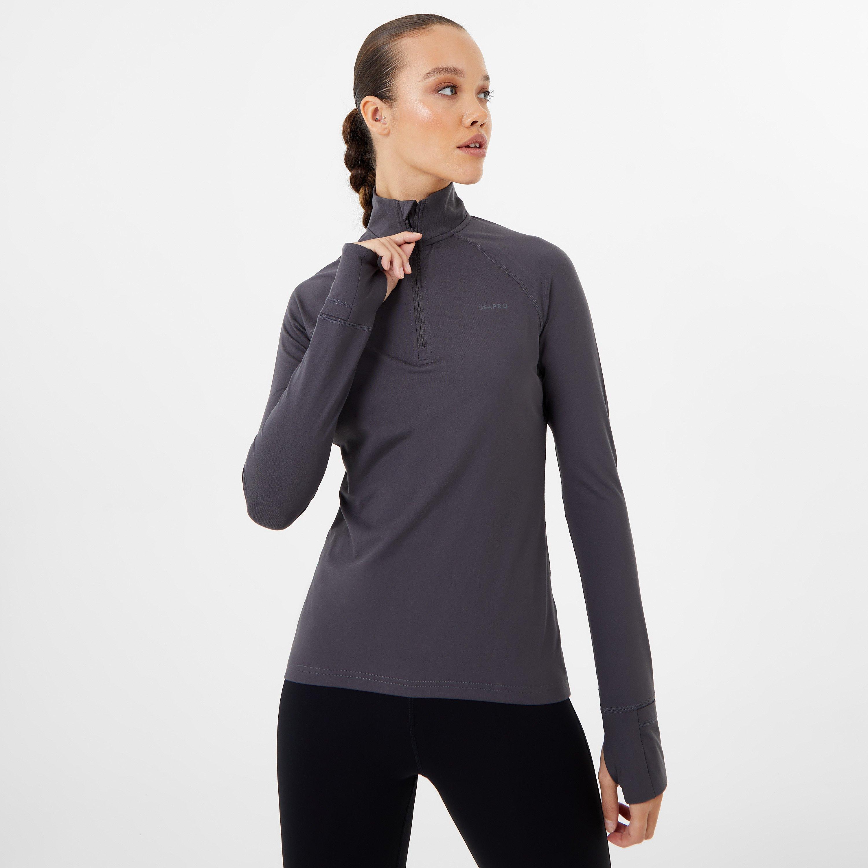 USA Pro Long Sleeve Quarter Zip Top Womens