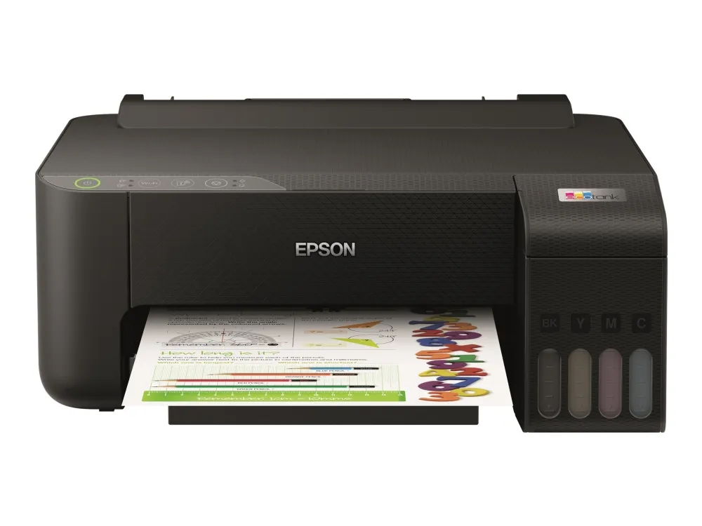 Epson EcoTank ET-1810 - Printer - farve - blækprinter - kan genopfyldes - A4 - 5760 x 1440 dpi - op til 10 spm (mono) / op til 5 spm (farve) - kapacitet: 100 ark - USB, Wi-Fi - sort