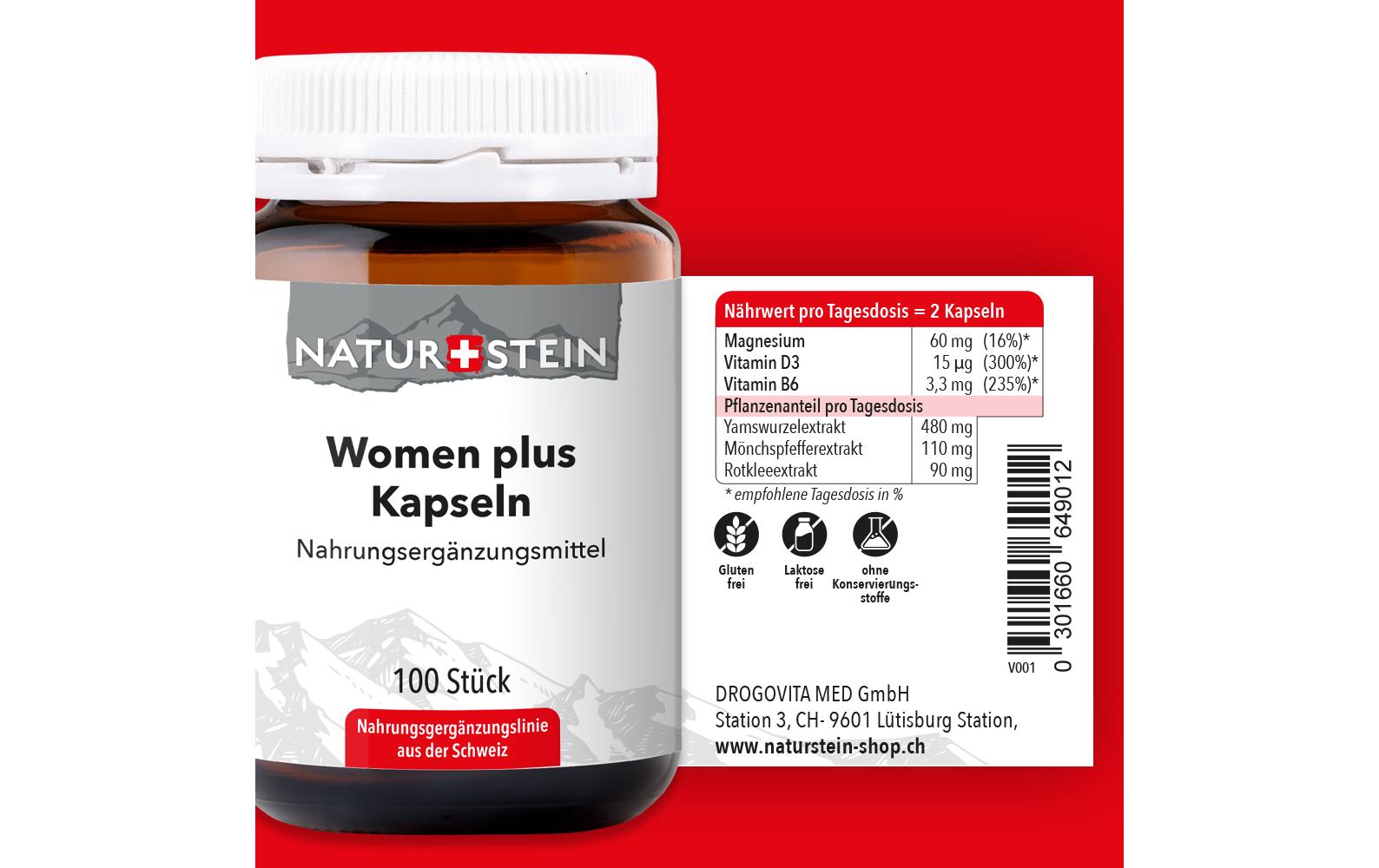 Women plus Kapseln 100 StückNahrungsergänzungsmittel für die Frau