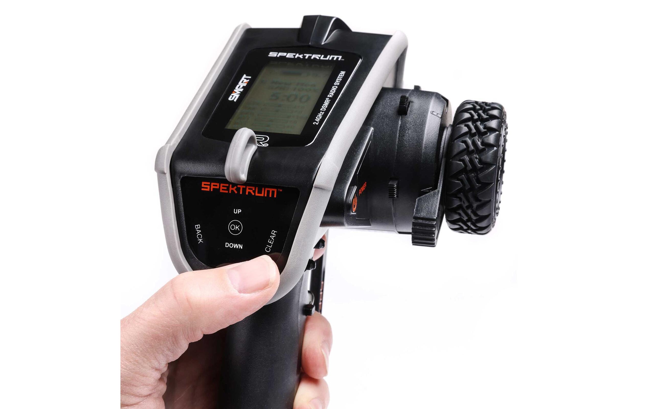 Fernsteuerung DX6 Rugged DSMR Grau, mit SR515<br>Robuster 6-Kanal Sender für RC Fahrzeuge