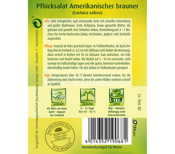 Quedlinburger Samen Pflücksalat