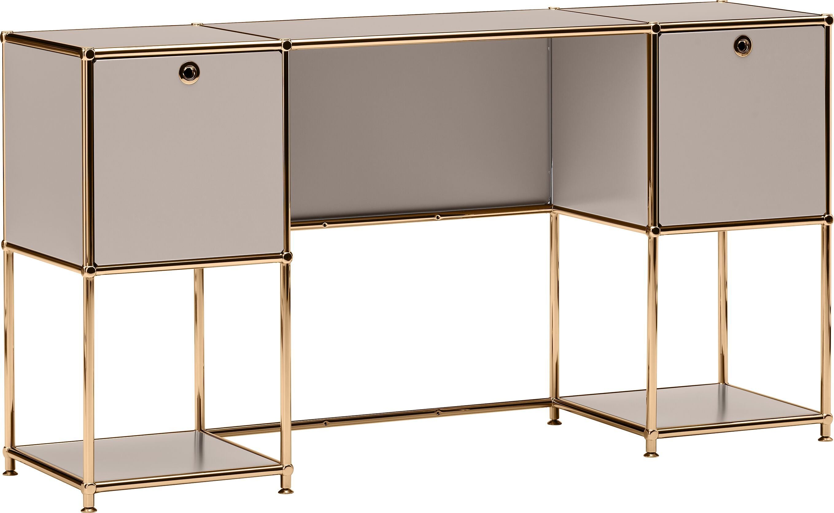 FLEXCUBE Schreibtisch - Taupe / B: 152.0 cm x T: 40.0 cm x H: 80.0 cm