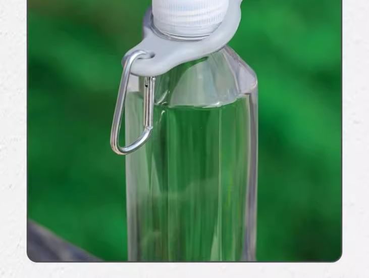 Baburu - Siliconen drinkfleshouder met clip / set