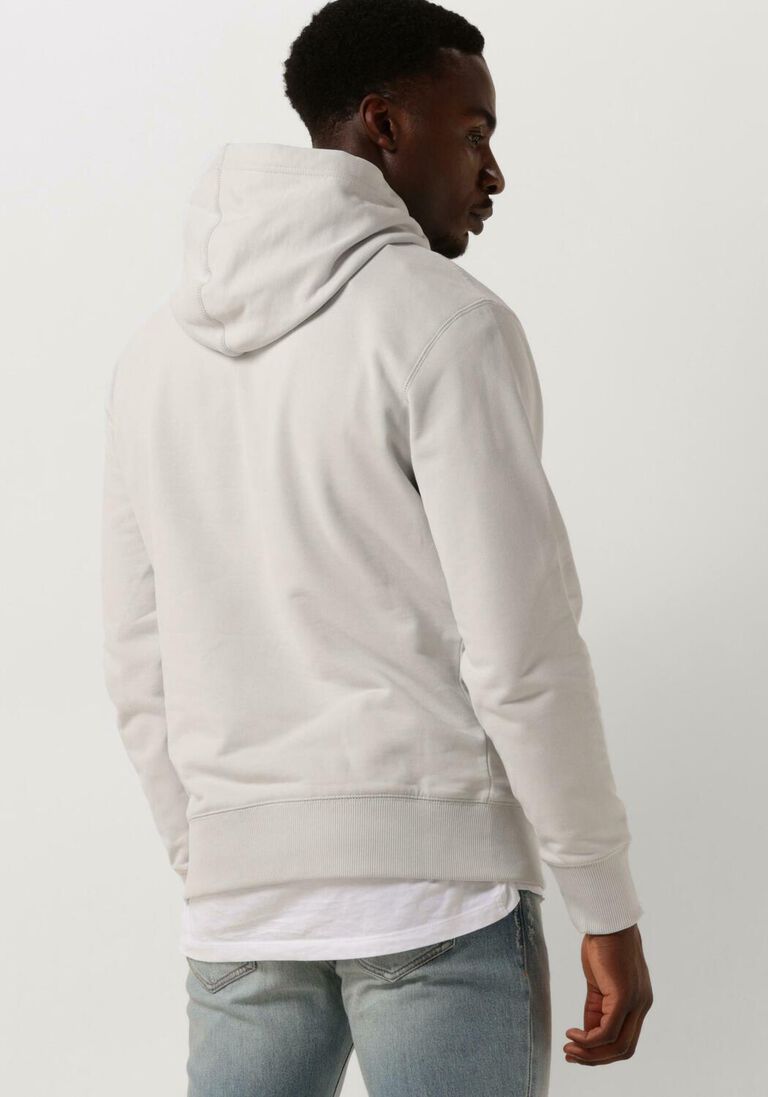 CALVIN KLEIN lichtgrijze calvin klein sweater badge hoodie