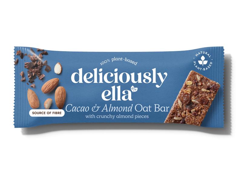 Deliciously Ella Riegel Kakao & Mandel 3 x 50 g Gebackener Haferflockenriegel mit Kakao und Mandeln
