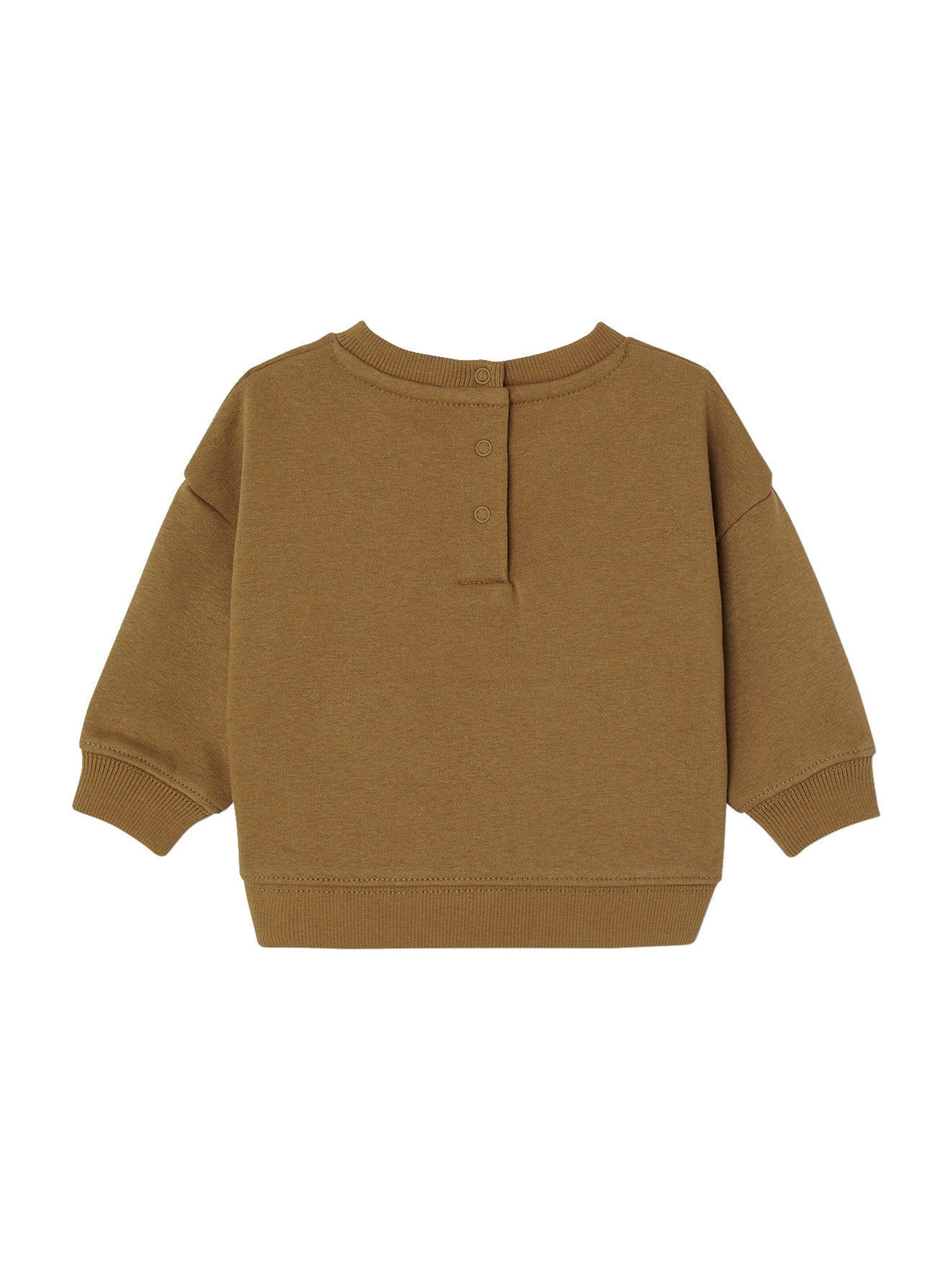 Vertbaudet Jungen Baby Sweatshirt LONDON mit Recycling-Polyester olivgrün