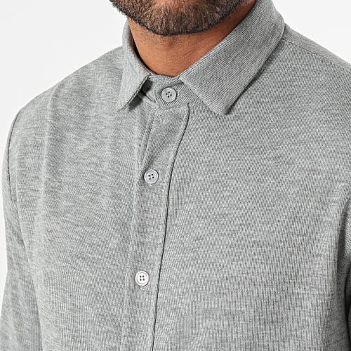 Ensemble Chemise Manches Longues Et Pantalon Jogging Gris Chiné