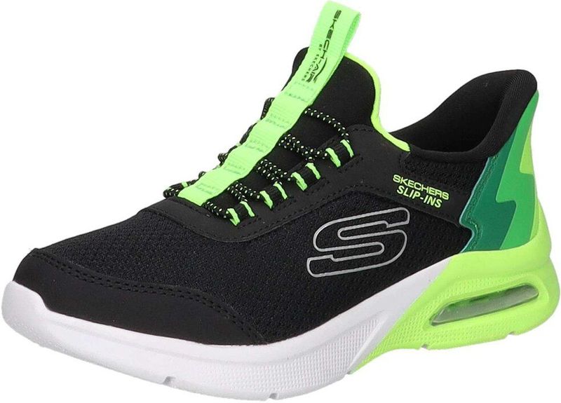 SKECHERS - Microspec Max - Sneakers - Zwart - Synthetisch