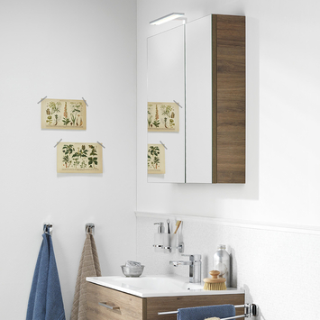 Tiger badkamermeubel Studio 80cm chalet eik/matwit met RVS greep