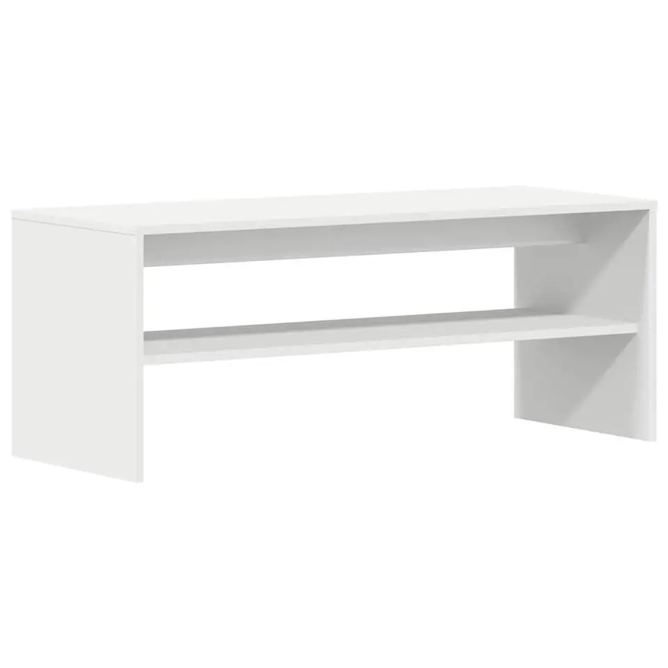 vidaXL - TV-meubel met 1 legplank - Wit - Bewerkt hout - 100x40x40 cm