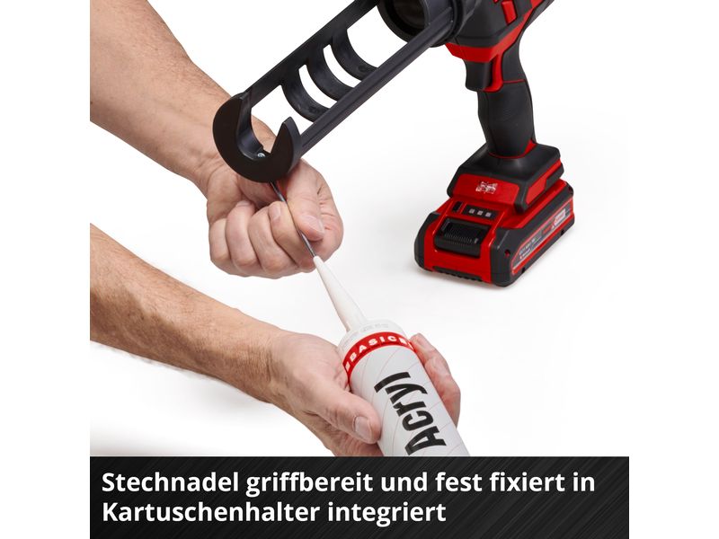 Einhell Akku-Kartuschenpistole TE-SG 18/10 Li Die ideale Ergänzung für Reparaturen und Renovierungsarbeiten