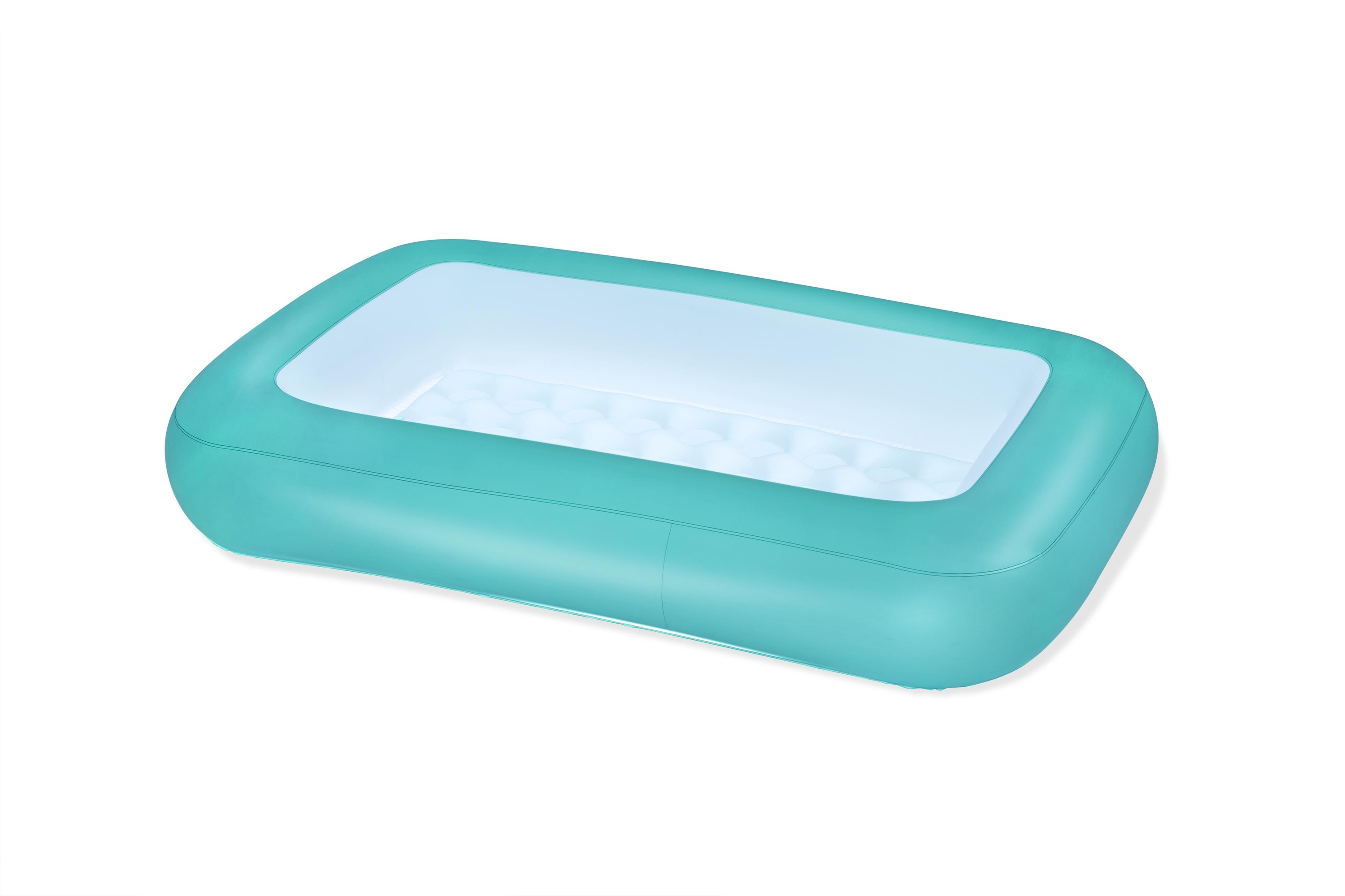 (104x165cm) Aquababes Kiddie Pool Rechteckiger Pool Planschbecken (51115) - Blau / Weiss