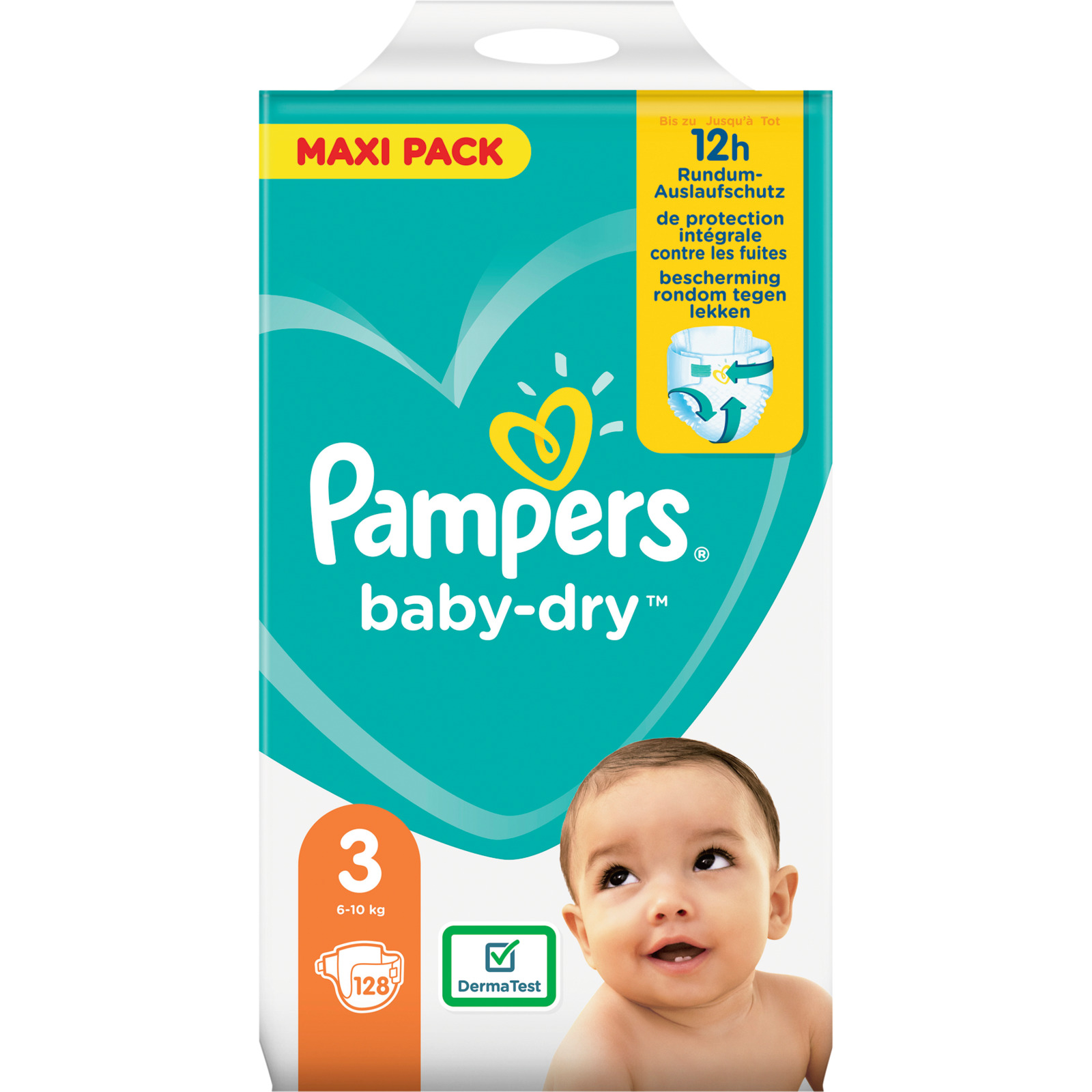 Pampers Baby-Dry Gr. 3, 6-10 kg, 128 Windeln