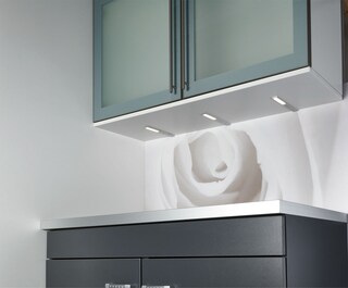 LED Unterbauleuchte Pita 2er Set silberfarbig je 2,5x19,7cm 0,6cm Aluminium Edelstahl