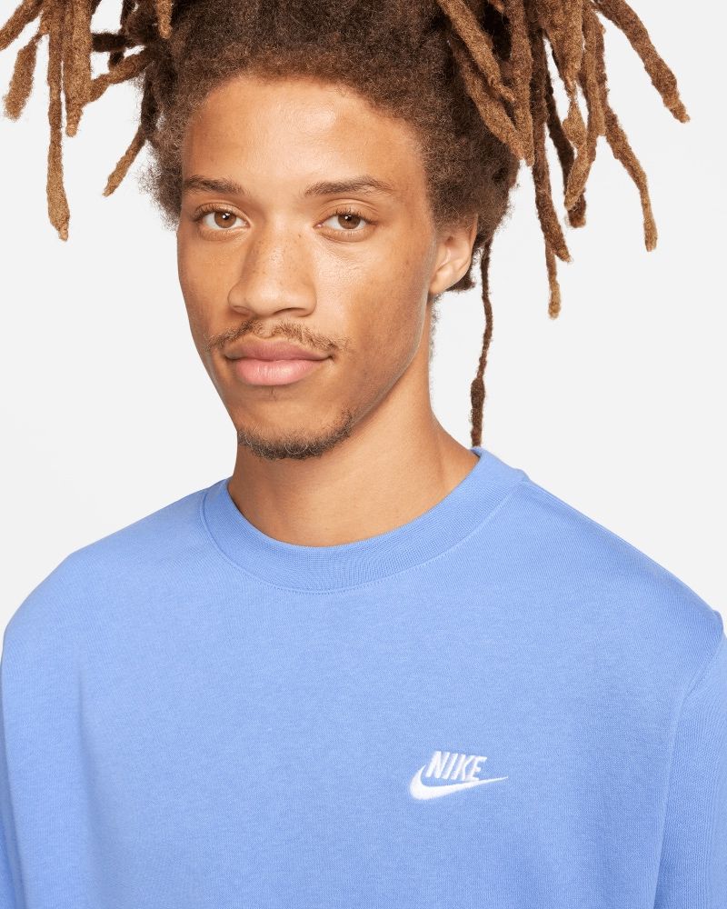 Sweat-shirt Nike Sportswear Club Fleece Bleu & Blanc pour homme