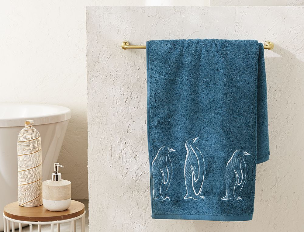 Drap de bain pingouin-Sur la banquise