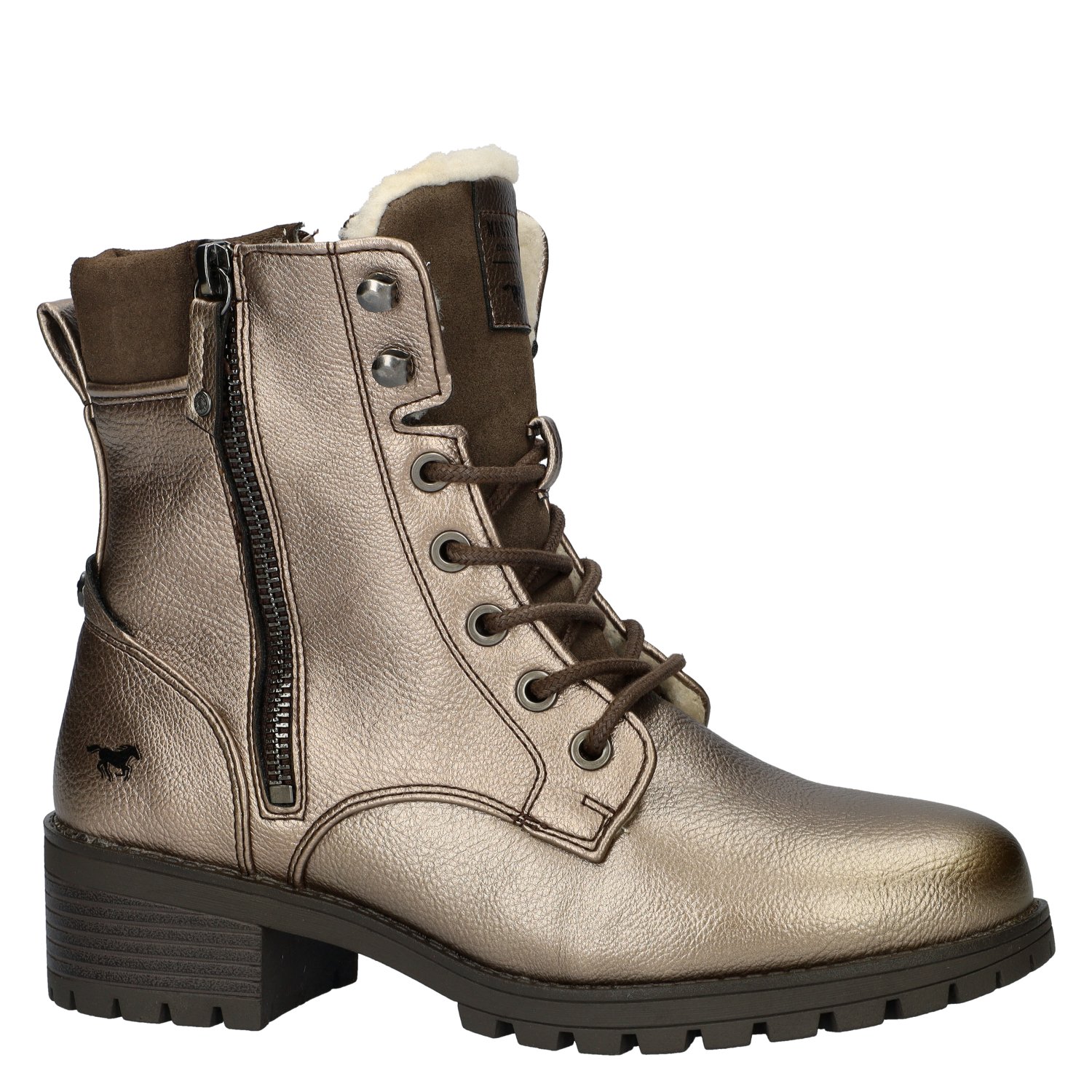dames veterboot Mustang Goud