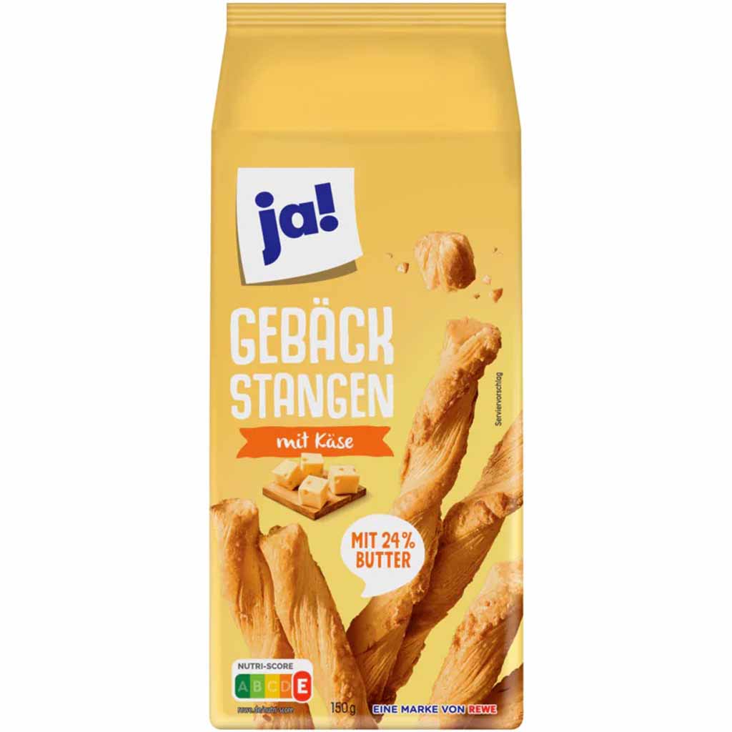 ja! Gebäckstangen mit Käse 150g MHD:1.7.25